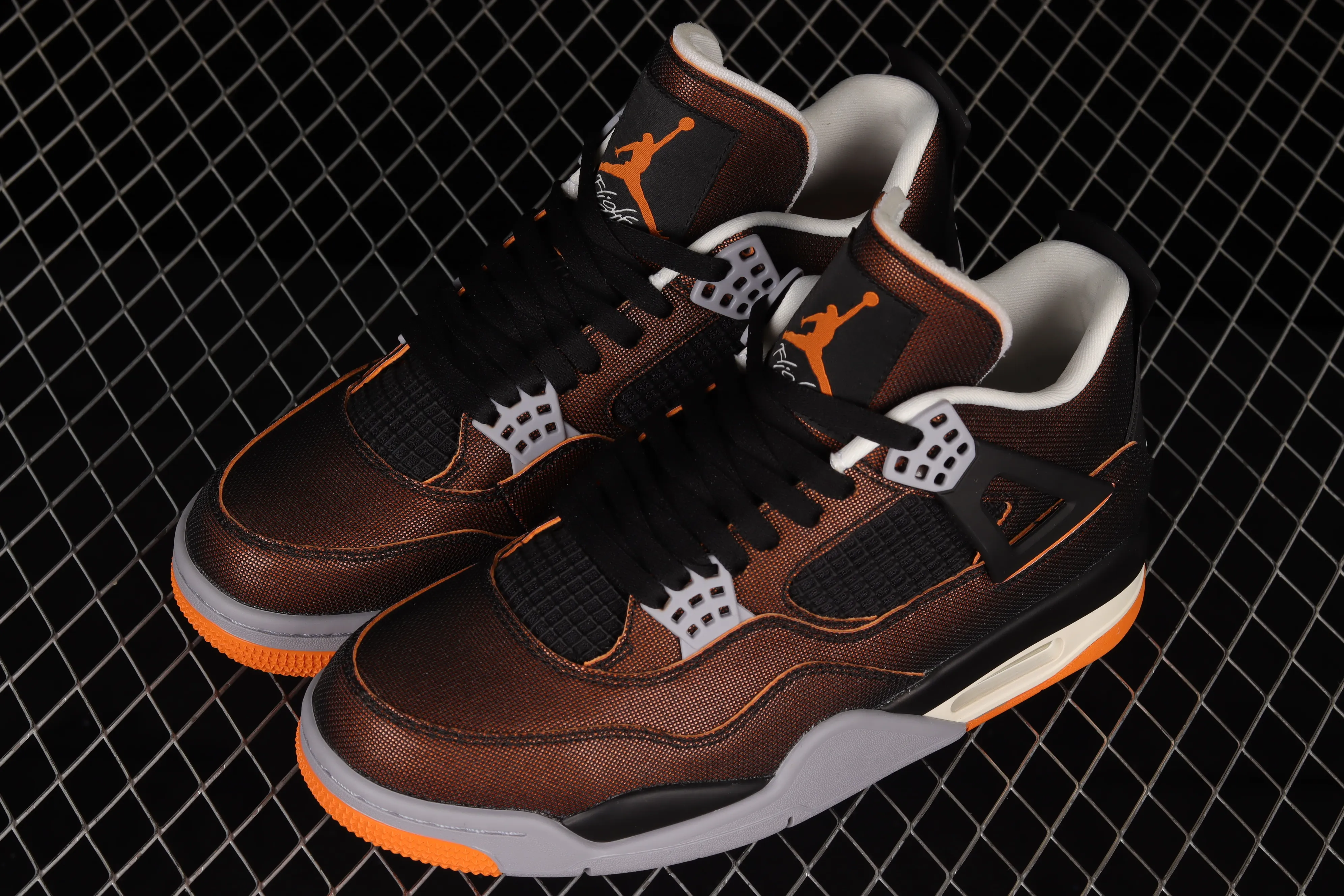 All categories Air Jordan Jordan series basketball shoes Air Jordan 4 Pure original Air Jordan 4 Retro SE AJ4 Joe 4 brass black orange starfish orange CW7183-100